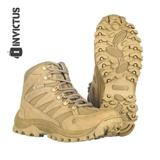 Bota Tática Invictus Tractor Hiking Desert - Bege Menor preço em Bota Tática Invictus Tractor Hiking Desert - Bege