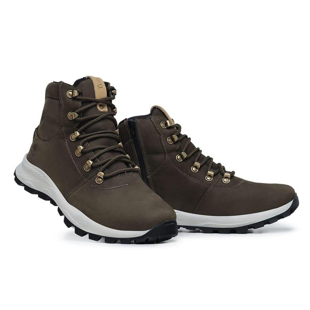 Bota TBL Tracker Mid Mode de Couro Cor Green Menor preço em Bota TBL Tracker Mid Mode de Couro Cor Green