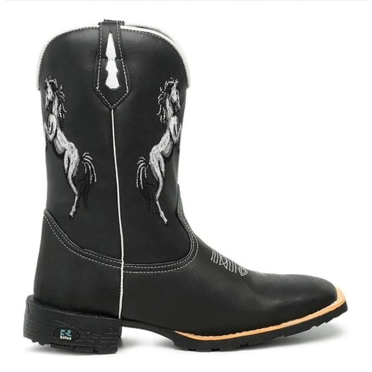 Bota Texana Masculina RR Botas Country em Couro Cano Alto Com