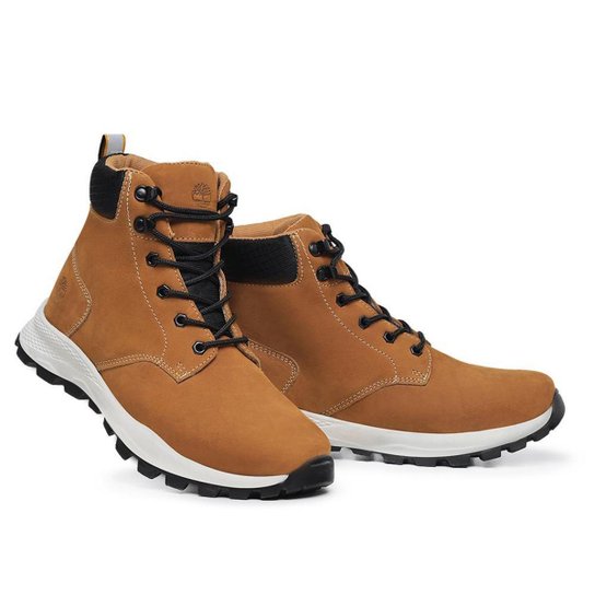 Bota Timberland Brasil Brooklin Couro Premium Impermeável - Amarelo Menor preço em Bota Timberland Brasil Brooklin Couro Premium Impermeável - Amarelo