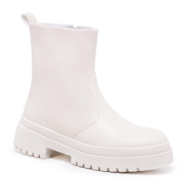 Bota Tratorada Chelsea Boot de Cano Médio Off-White Delicada Outono/Inverno