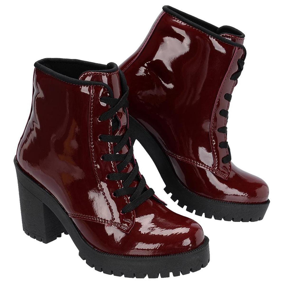 bota verniz salto grosso