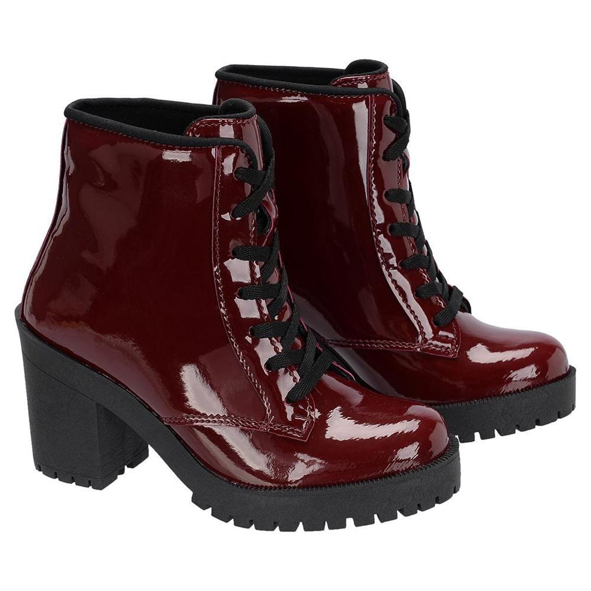 bota verniz salto grosso