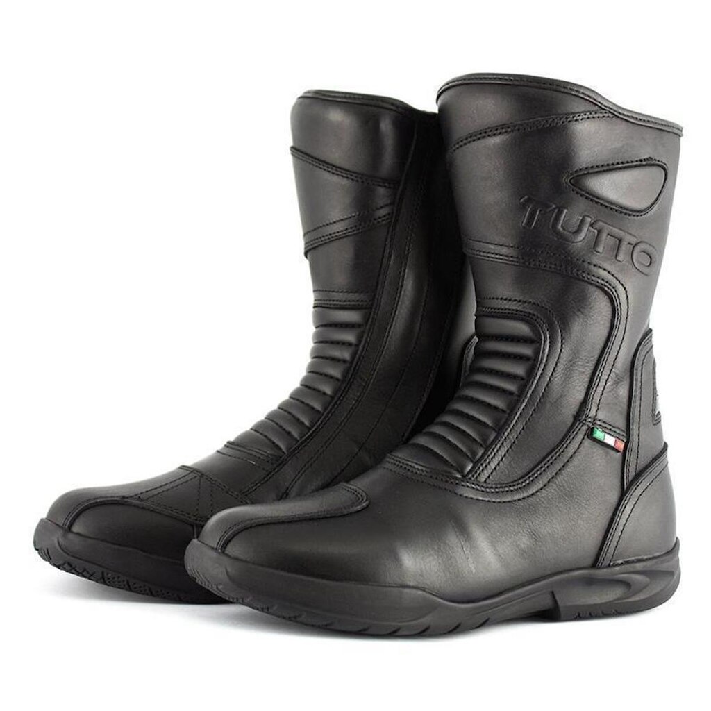 Bota Tutto Moto Evolution Cano Longo Preta 100% impermeável Tamanho 38 BR