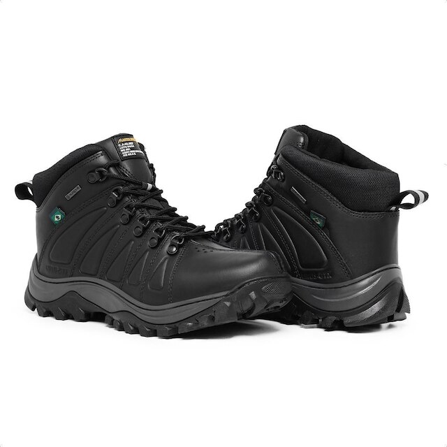 Bota Urus Couro Masculina Trabalho Bico de Pvc Resistente