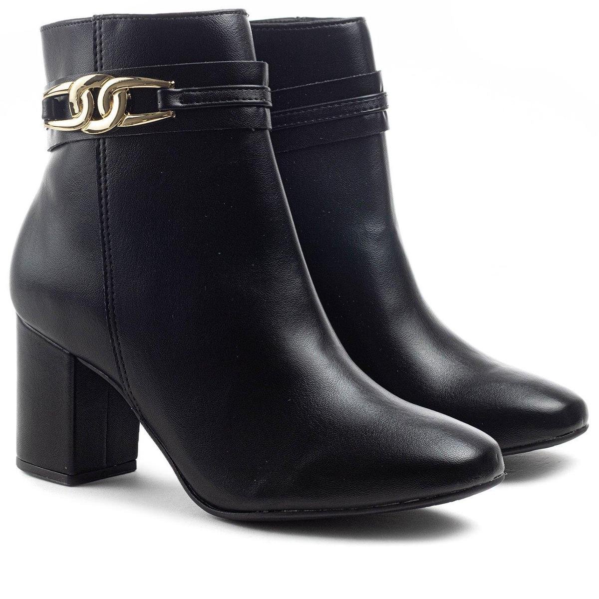 Bota Via Marte Cano Curto - Preto | Netshoes