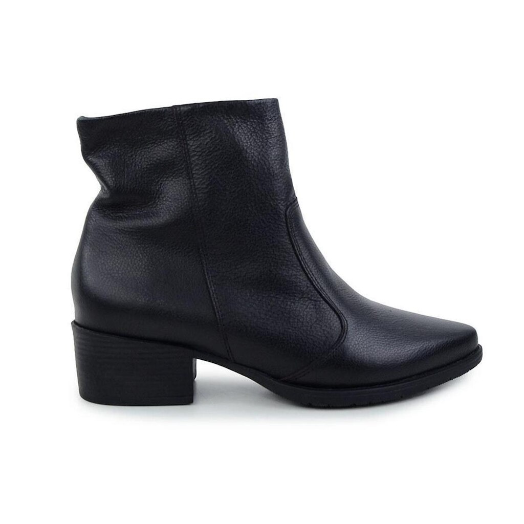 Bota Via Telli Couro Cano Baixo Floater Feminina