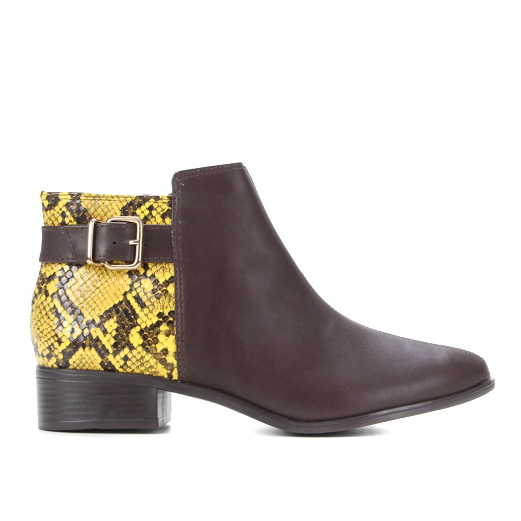 Bota Via Uno Animal Print Snake Feminina