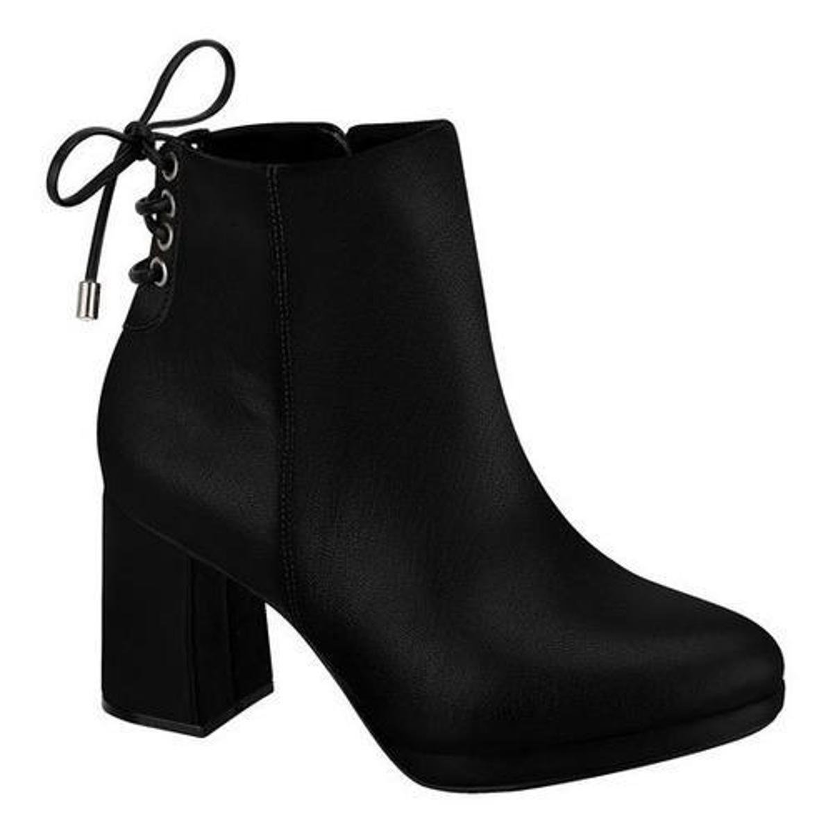 Bota Vizzano Feminina Montaria Com Fivela 3077.109 - Preto | Netshoes