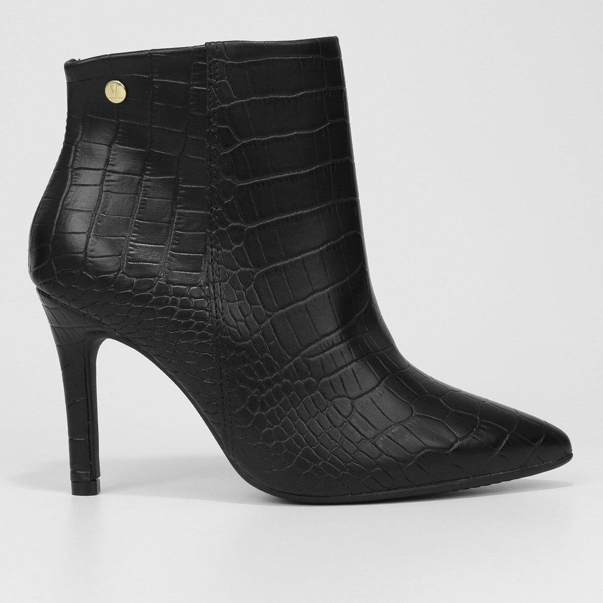 Bota Vizzano Matelassê Cano Curto Feminina Preto Netshoes - Main Image