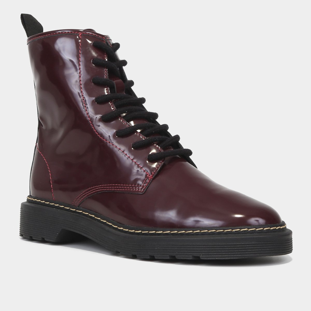 Bota Zatz Coturno Box Verniz Feminina - 2