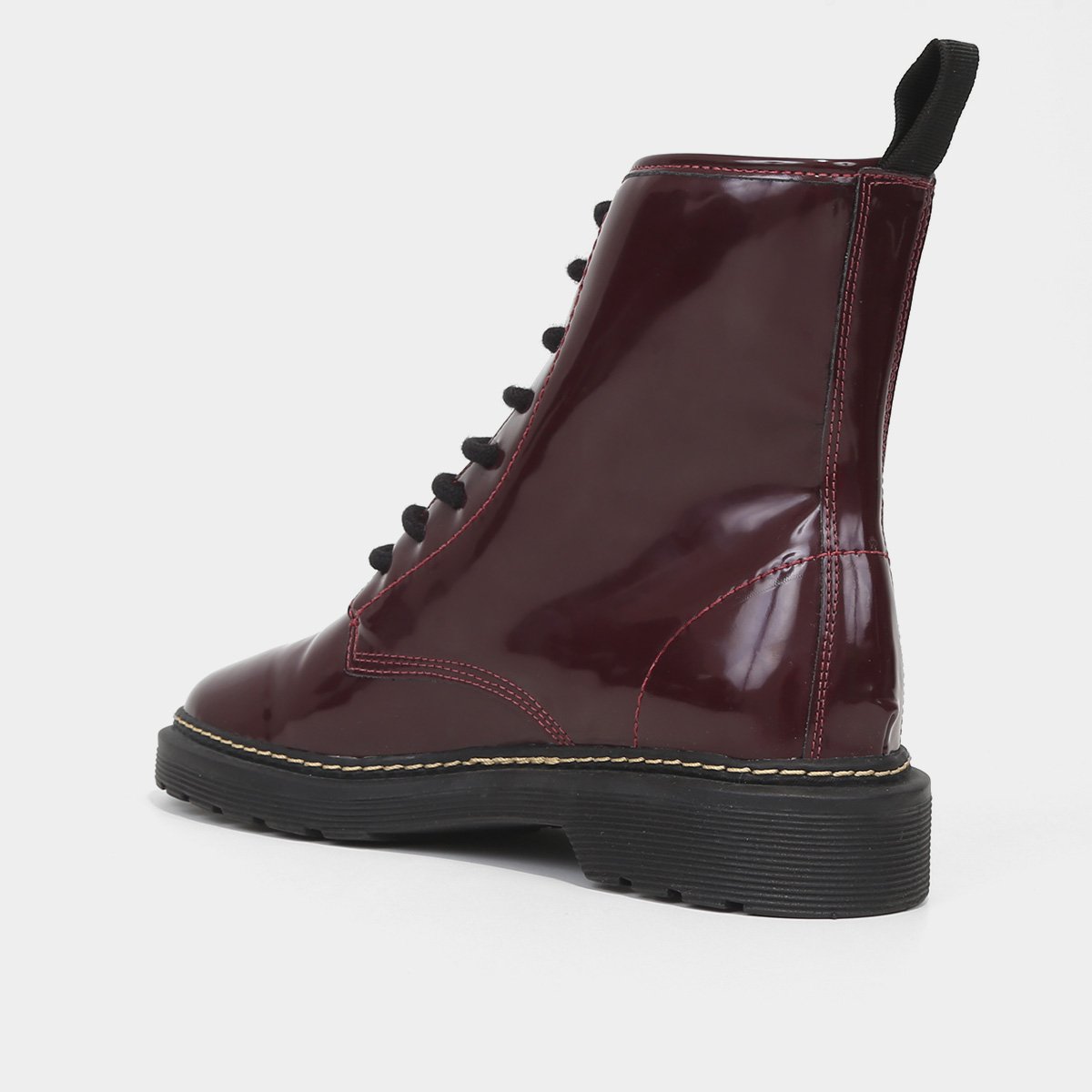 Bota Zatz Coturno Box Verniz Feminina - 4