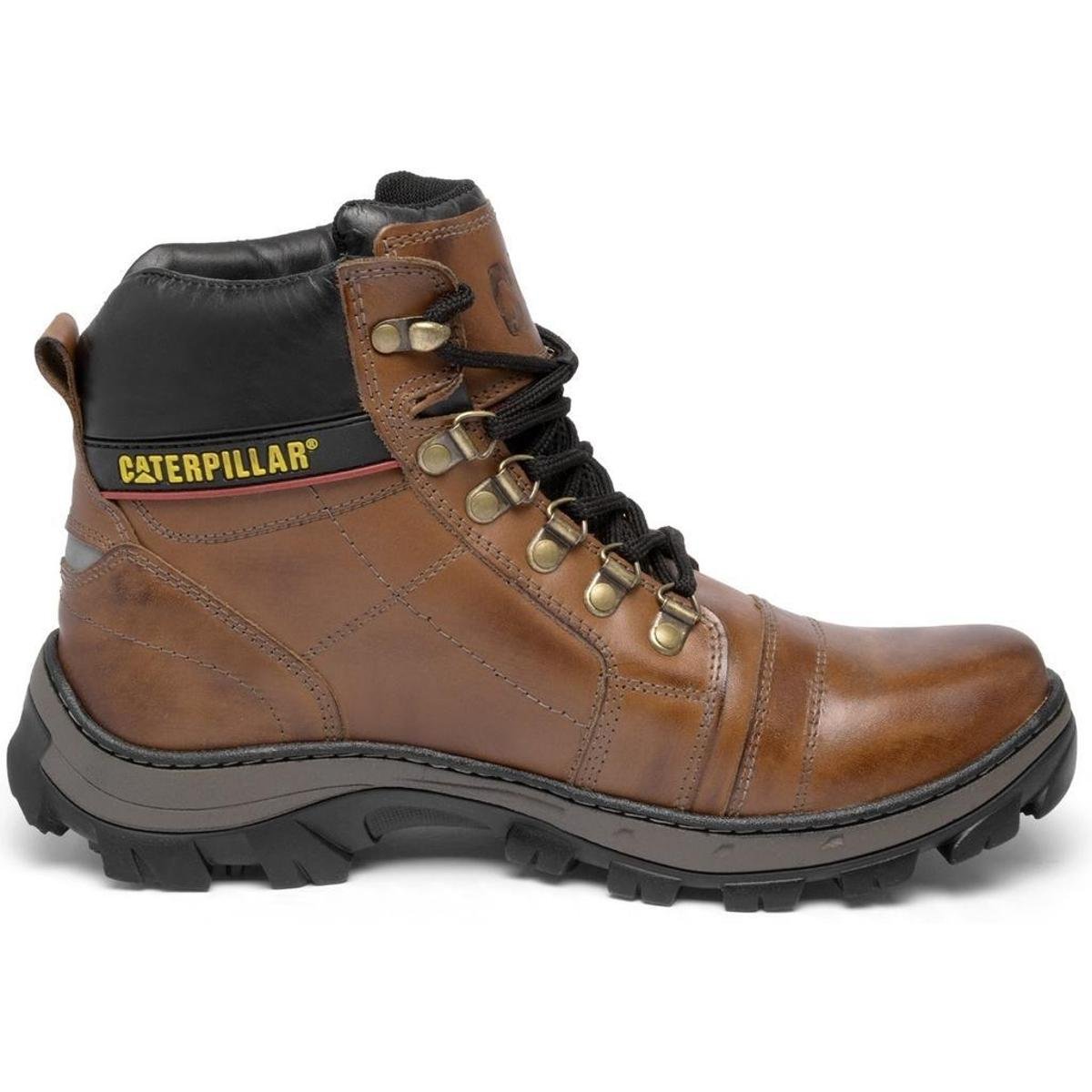 Botina Coturno CAT Caterpillar Claro Marrom Netshoes
