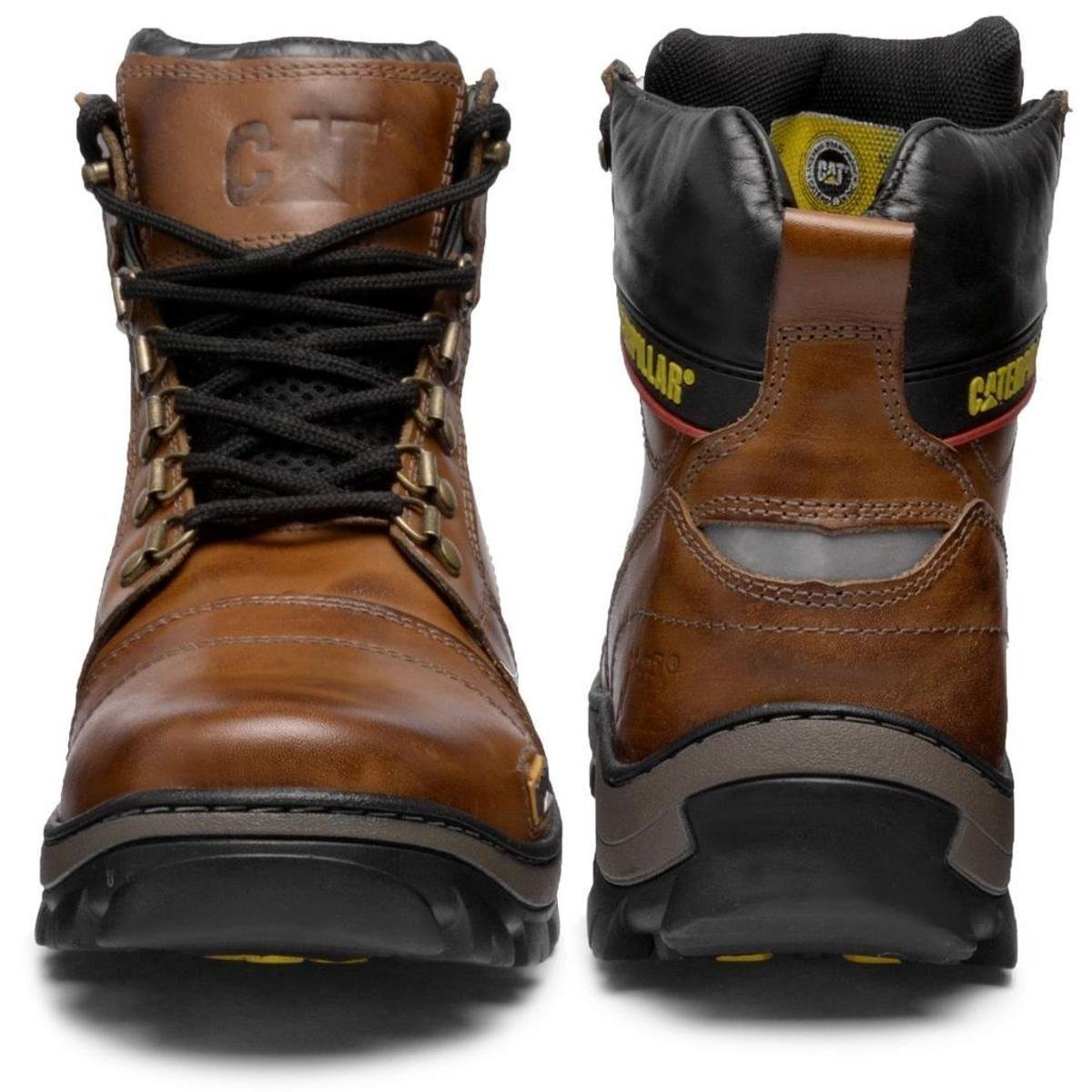 Botina Coturno CAT Caterpillar Claro Marrom Netshoes
