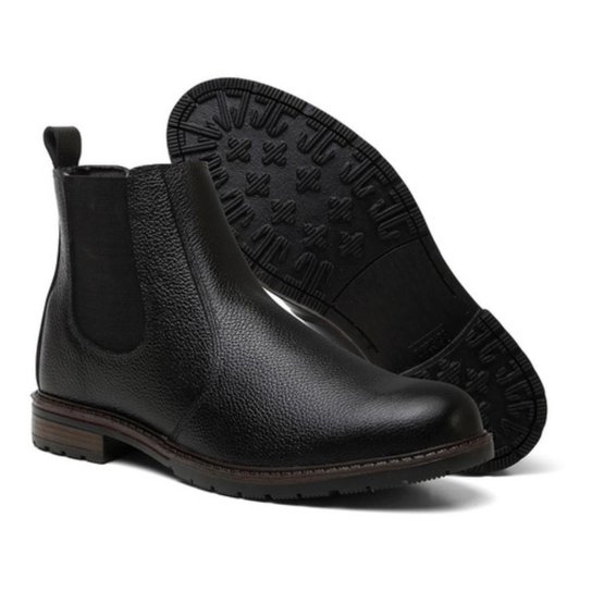 Botina de Couro Masculina Chelsea Country Confortável Dia a Dia - Preto é ruim? Botina de Couro Masculina Chelsea Country Confortável Dia a Dia - Preto é boa?