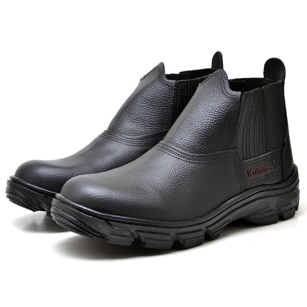 Botina Masculina Couro Elástico Liso Conforto Macio Trabalho Menor preço em Botina Masculina Couro Elástico Liso Conforto Macio Trabalho