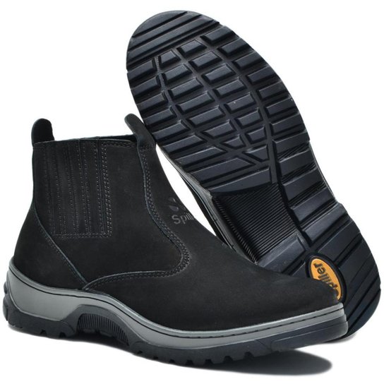 Botina Touro Spiller Masculina - Preto Menor preço em Botina Touro Spiller Masculina - Preto
