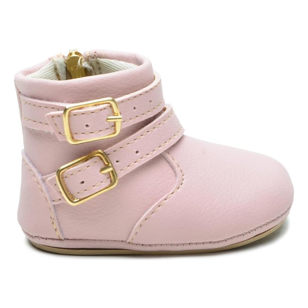 Botinha Infantil Bebê Lisa Fivelas Conforto