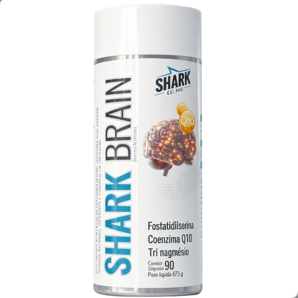 Brain Coenzima Q10 Coq10 Tri Magnesio 90 Capsulas Shark Pro