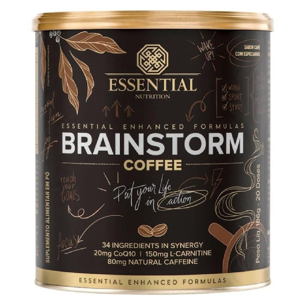 Brainstorm Coffee Energia 186g - Essential Nutrition