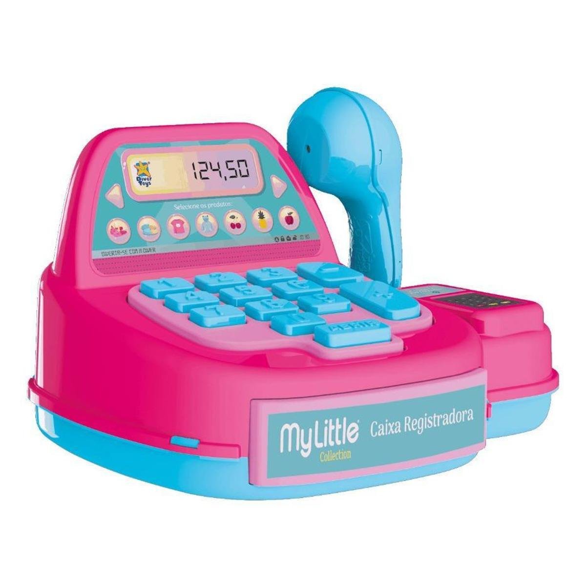 Brinquedo Caixa Registradora Infantil Brincando Compras Dive - Rosa ...