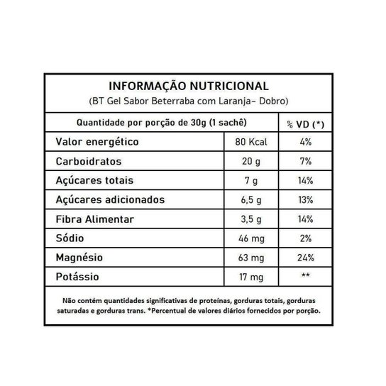 BT Gel Beterraba + Laranja Dobro 10 Sachês