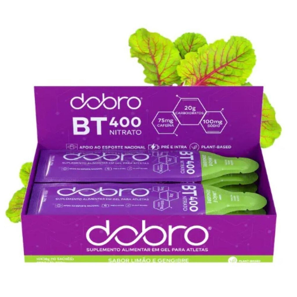 BT Nitrato Gel Sabor Limão e Gengibre - Dobro 10 Sachês