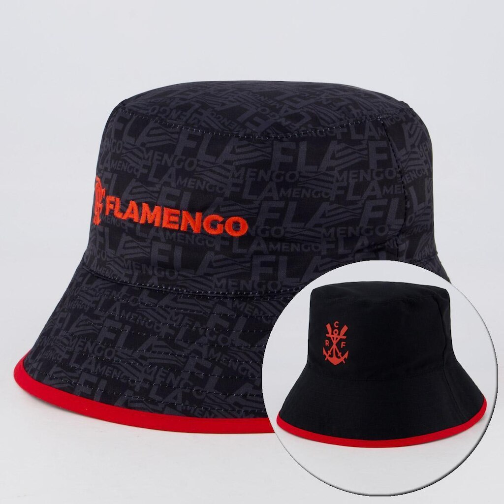 Bucket Flamengo Dupla Face Preto