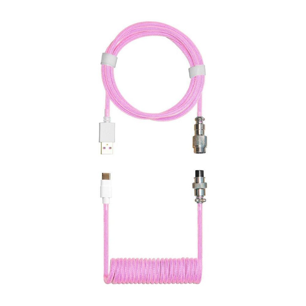 Cabo Duplo Enrolado Cooler Master Kb-cmz1 Magenta Rosa