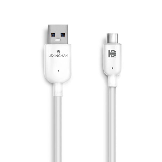 Cabo USB-C 3.0 Recarga e Sincronia Lexingham Branco - Branco Menor preço em Cabo USB-C 3.0 Recarga e Sincronia Lexingham Branco - Branco