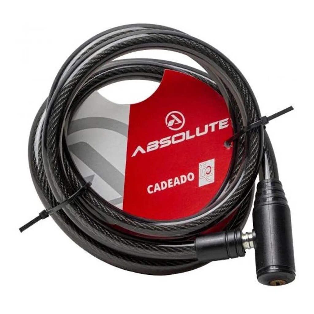 Cadeado Absolute 1,0MX12mm Espiral, Al, Chave, Pto