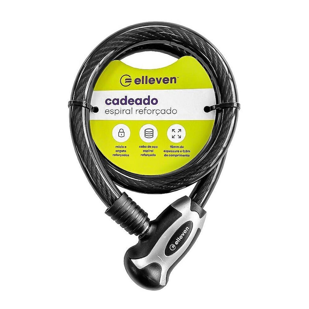 Cadeado de Bicicleta Elleven com chave 15mmx0,8mt