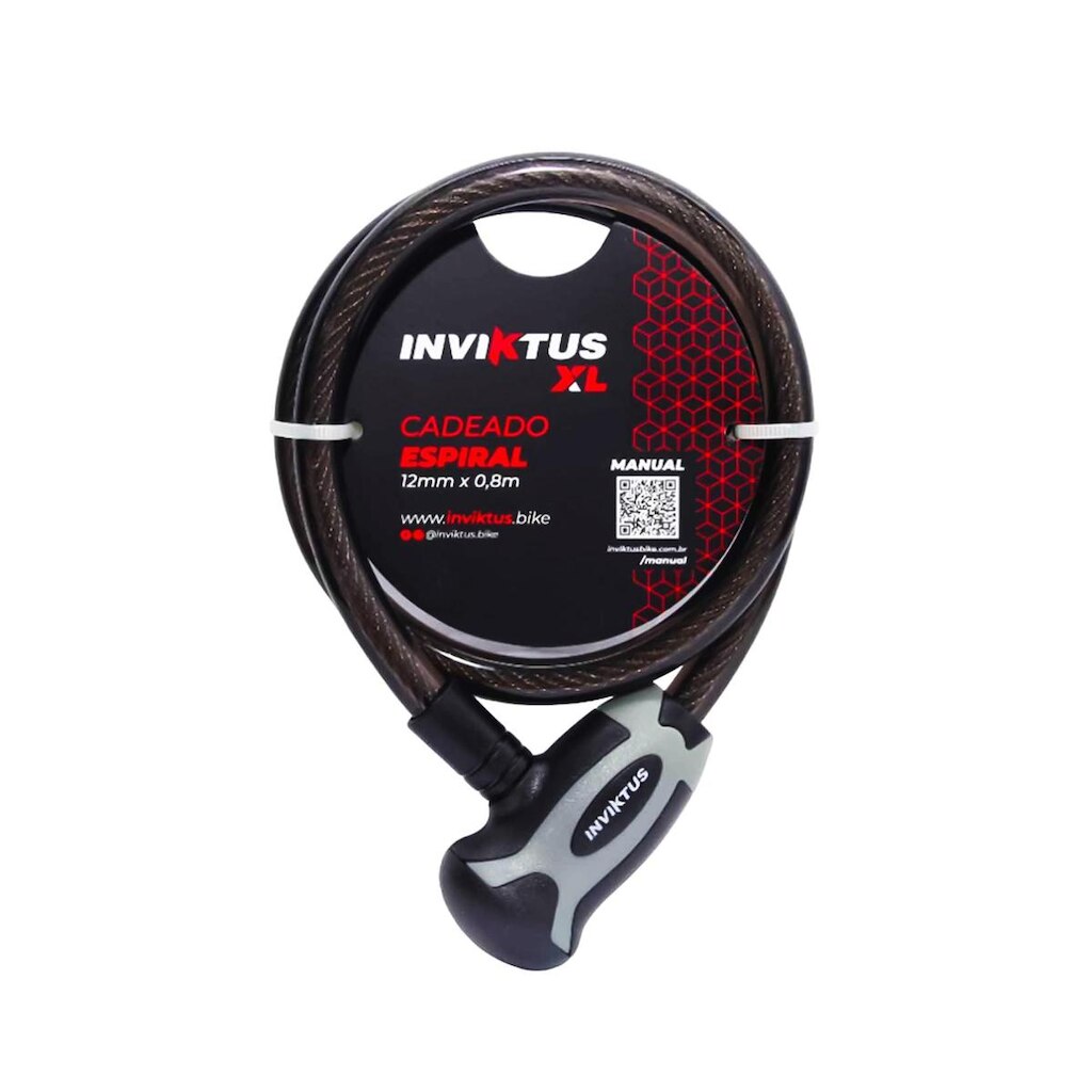 Cadeado Inviktus Super Trava com chave 12mm x 1m