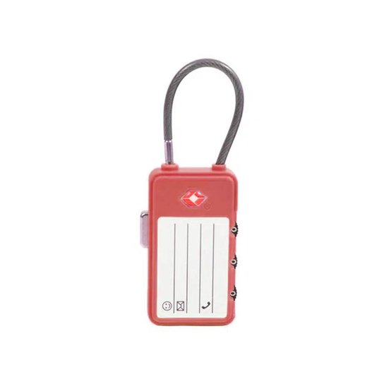 Cadeado Sestini TSA Com Identificador e Cabo de Aço Vermelho - Vermelho Menor preço em Cadeado Sestini TSA Com Identificador e Cabo de Aço Vermelho - Vermelho