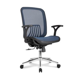 Cadeira de Escritório DT3 Celeste - Ergonômica - Suporte Lombar Encosto Reclinável - Azul - 11736-8