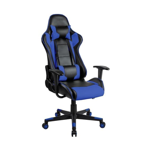 Cadeira Gamer Blue Waves Ergonômica Giratória Reclinavél - Azul