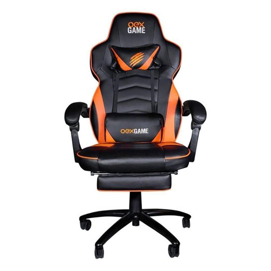 Cadeira Gamer Gc302 Estofado Ajustavél 120kg Preto E Laranja - Preto Menor preço em Cadeira Gamer Gc302 Estofado Ajustavél 120kg Preto E Laranja - Preto