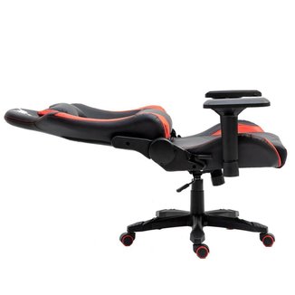 Cadeira Gamer Kids Raven X-10 Estrutura em metal braço 4D encosto reclinável até 180° Preta Vermelha