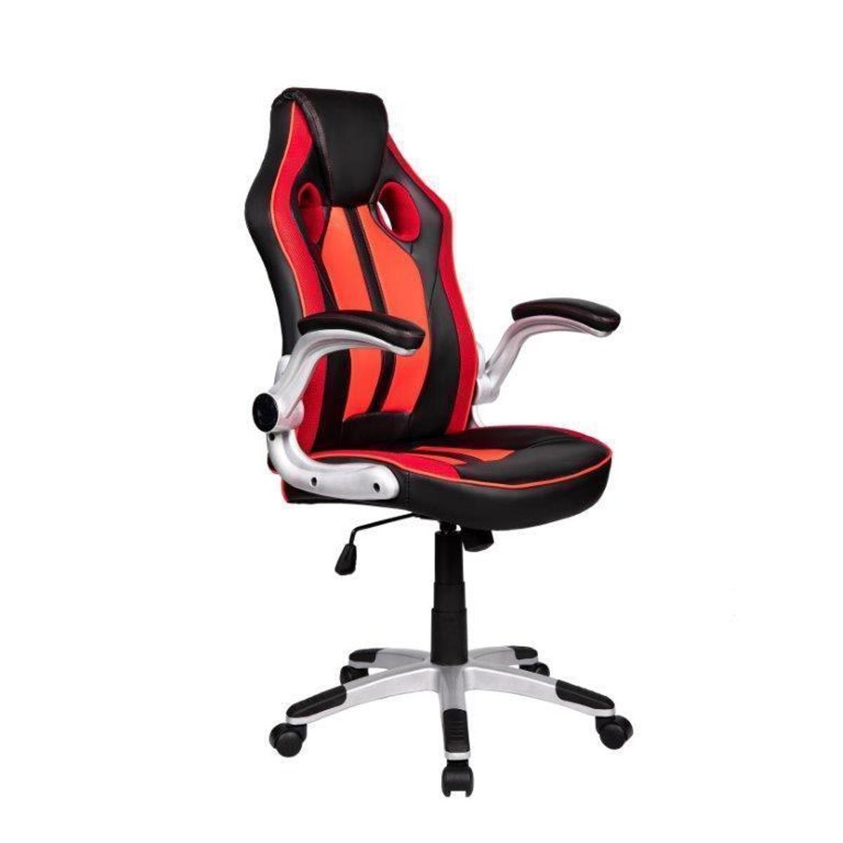 Cadeira Gamer Pelegrin PEL-3009 Couro PU Preta, Vermelha e Azul