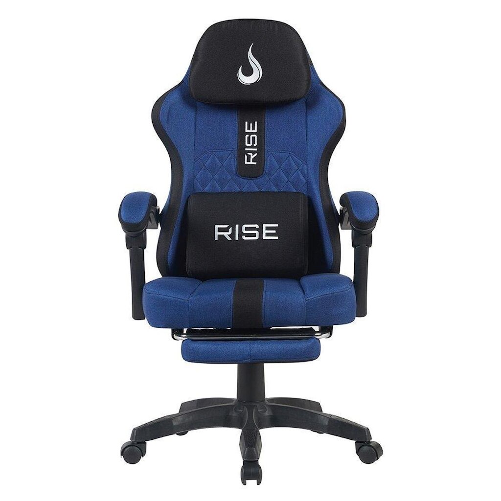Cadeira Gamer Rise Mode Z11, Ângulo Ajustável, Tecido, Azul e Preto - RM-CG-Z11-BB