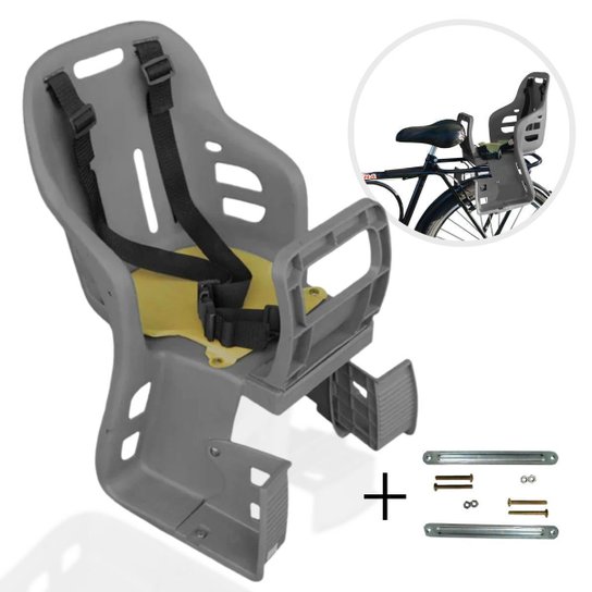 Cadeirinha Infantil Bicicleta Traseira Cinto 25kg Bike Cinza - Cinza Menor preço em Cadeirinha Infantil Bicicleta Traseira Cinto 25kg Bike Cinza - Cinza
