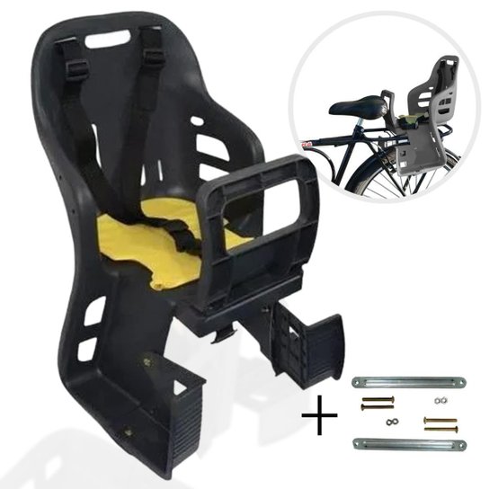 Cadeirinha Infantil Bicicleta Traseira Cinto 25kg Bike Preto - Preto Menor preço em Cadeirinha Infantil Bicicleta Traseira Cinto 25kg Bike Preto - Preto