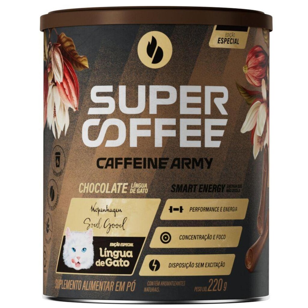 Cafe Funcional SuperCoffee Lingua de Gato 220g Caffeine Army