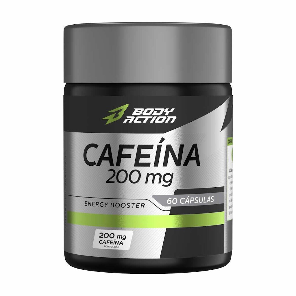 Cafeina 200mg - 60 Cápsulas - Body Action