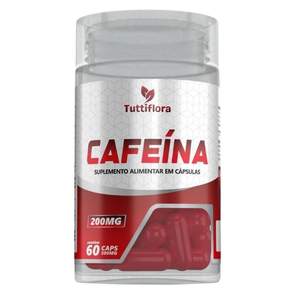 Cafeína 200mg 60 Cápsulas Tuttiflora