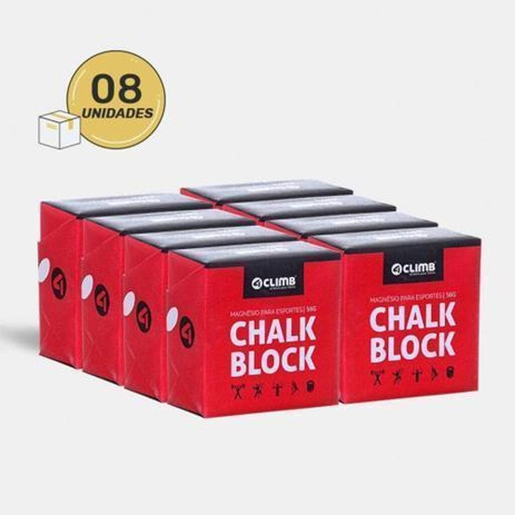 Caixa c/ 8 Carbonato Barra Chalk 56g 4climb