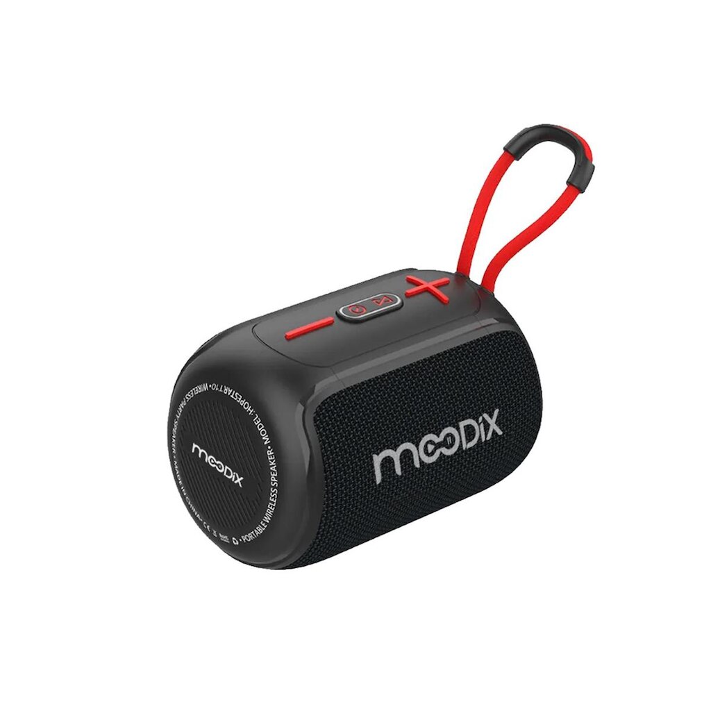 Caixa De Som Bluetooth Preta 5 W Resistente À Água IPX6 HO23T10 Moodix