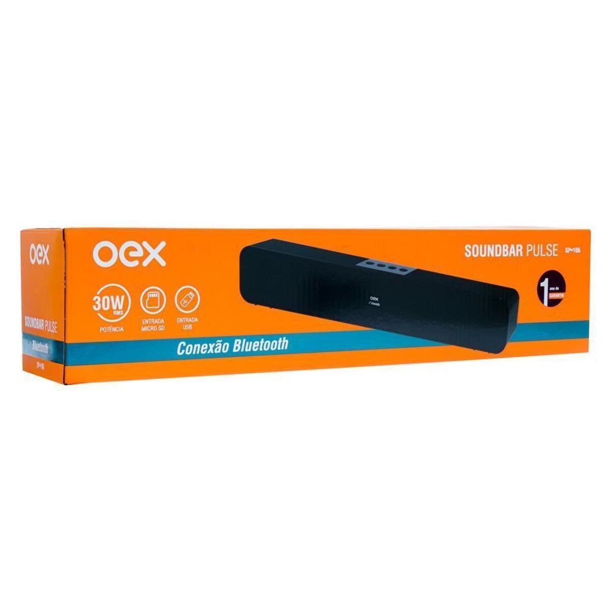 Caixa de Som Pulse Conexão Bluetooth 30w Oex Sp106 Preto - Preto | Netshoes