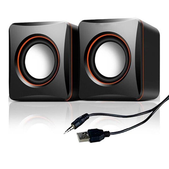 Caixinha De Som Alto Falante Potente Usb P2 Para Computador Notebook - Preto Menor preço em Caixinha De Som Alto Falante Potente Usb P2 Para Computador Notebook - Preto