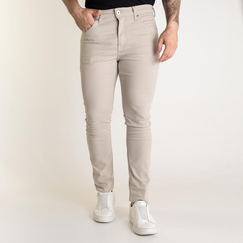 Calça Acostamento Sarja Skinny Masculina